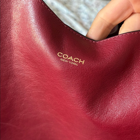 Coach Brooklyn Shoulder Bag 39 in Red / Burgundy - Picture 12 of 17